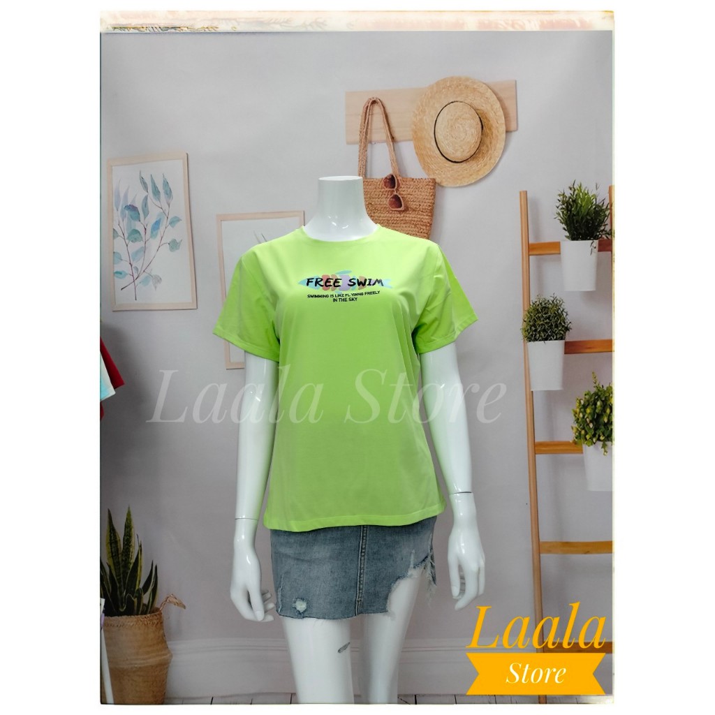 Áo thun nữ cổ tròn form UNISEX in hình cá kute T091