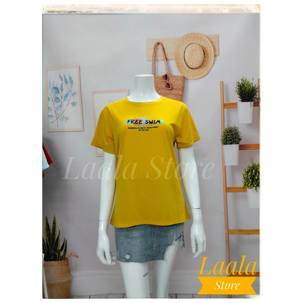 Áo thun nữ cổ tròn form UNISEX in hình cá kute T091