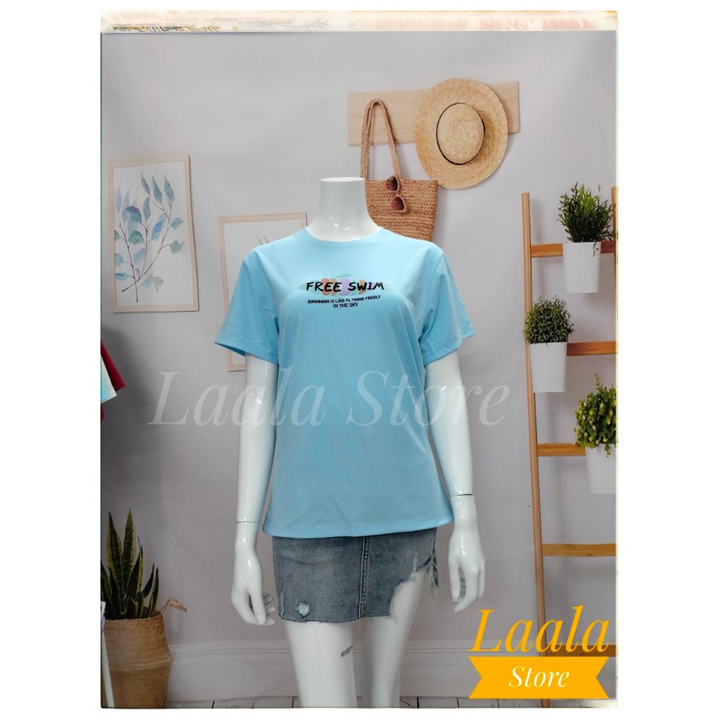 Áo thun nữ cổ tròn form UNISEX in hình cá kute T091
