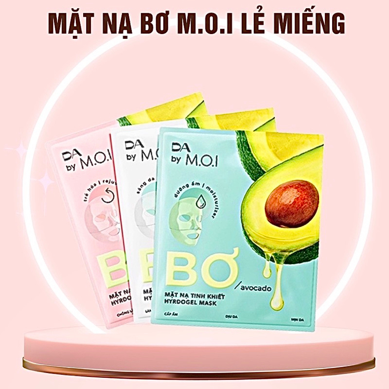 1 Miếng Mặt Nạ Bơ DA BY MOI Tinh Khiết CHÍNH HÃNG Hồ Ngọc Hà Trắng Da Trẻ Hoá Dưỡng Ẩm
