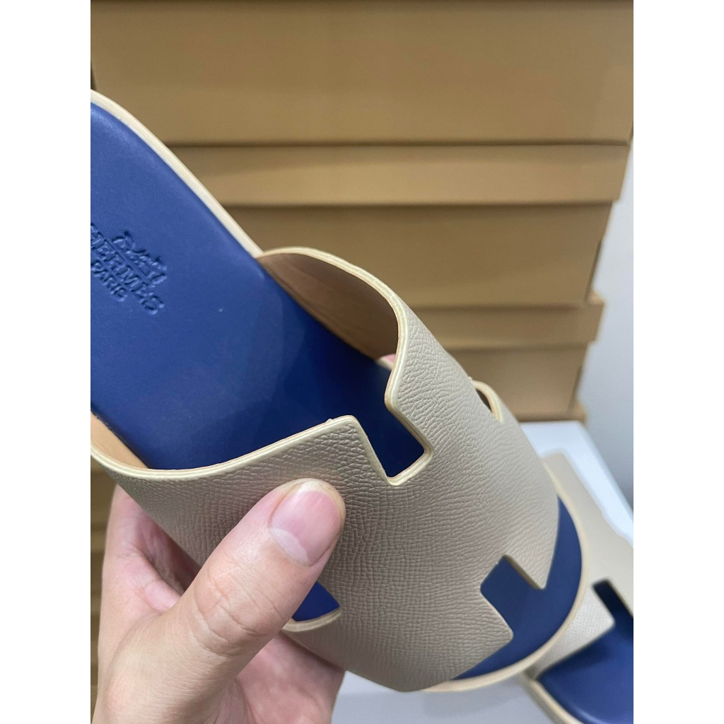 Dép lê nam quai ngang HM đế cao su giả gỗ quai sần