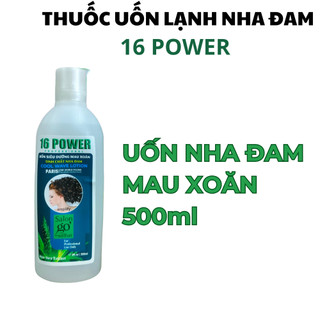 Thuốc uốn lạnh tóc nha đam 16 power , mau xoăn , xiêu dưỡng , 500ml