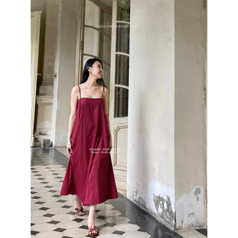𝐍𝐞𝐥𝐥𝐚 𝐃𝐫𝐞𝐬𝐬 - Đầm Kate 2 Dây Đỏ