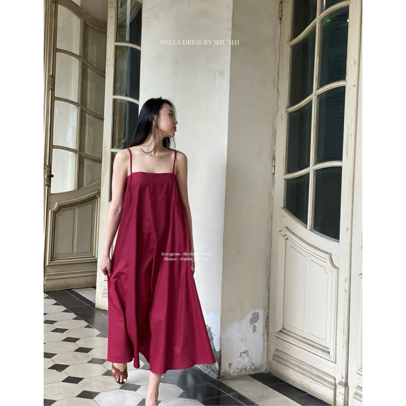 𝐍𝐞𝐥𝐥𝐚 𝐃𝐫𝐞𝐬𝐬 - Đầm Kate 2 Dây Đỏ
