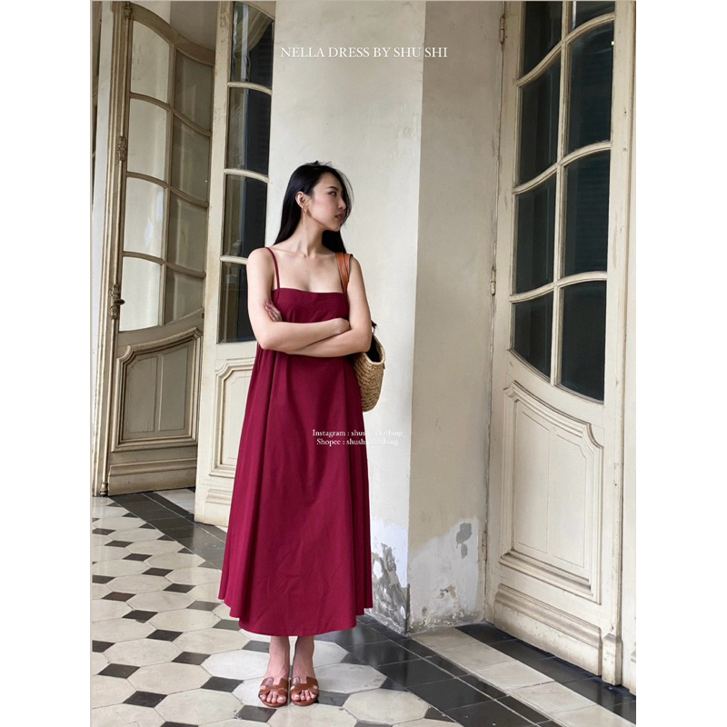 𝐍𝐞𝐥𝐥𝐚 𝐃𝐫𝐞𝐬𝐬 - Đầm Kate 2 Dây Đỏ