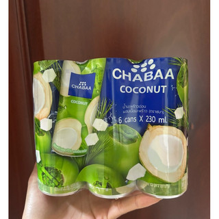 Lốc 6 lon nước dừa chabaa nhập khẩu thái lan 230ml
