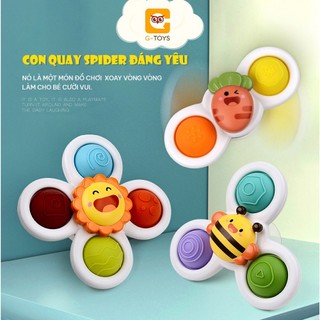  Bộ 3 Con Quay Đồ Chơi Spinner Dán Tường Kiểu Dáng Đáng Yêu Làm Từ Nhựa ABS Và Silicon Thân Thiện Cho Bé Gtoys 