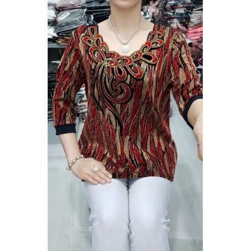 Áo Nữ Trung Niên Dệt Kim Hàng Quảng Châu Cao Cấp 48-75kg