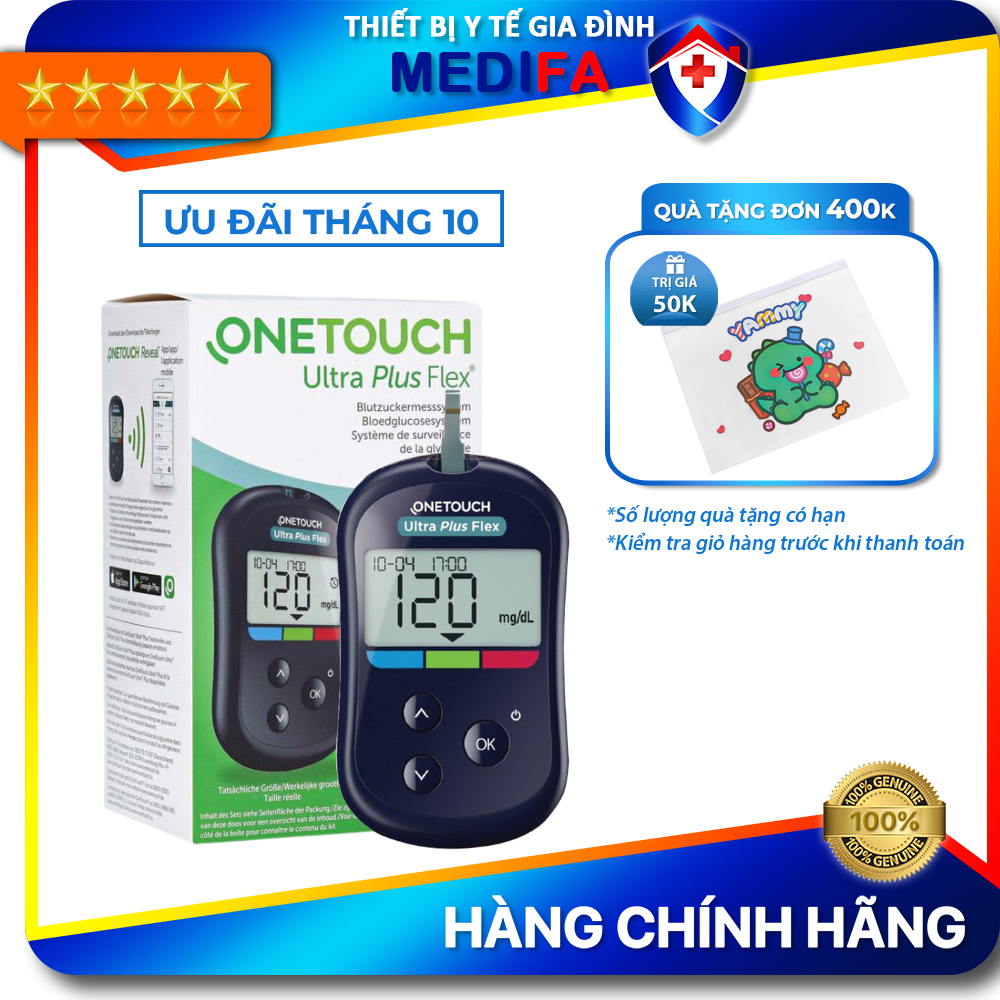 Máy đo đường huyết tiểu đường OneTouch Ultra Plus Flex loại xịn, bền, hay dùng tại các phòng khám