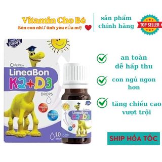 Vitamin d3 k2 lineabon d3k2 tăng chiều cao 10ml