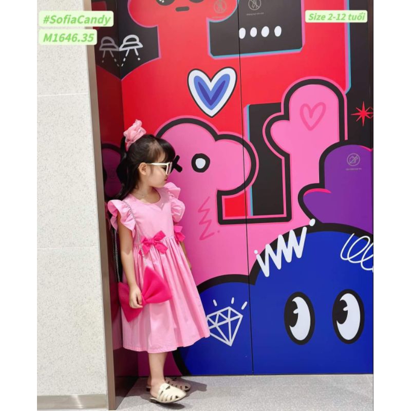 8 đến 34kg.váy gấu dâu cho bé.váy size đại to..váy xinh cho bé gái.chất thô đủi mềm mại đẹp ak