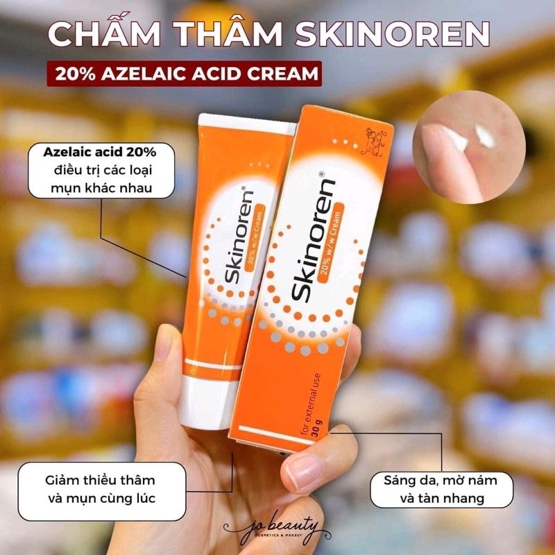 SKINOREN- ACID AZELAIC 20% giảm mụn mờ thâm nám tuýp 30g bản Italya  Chính Hãng