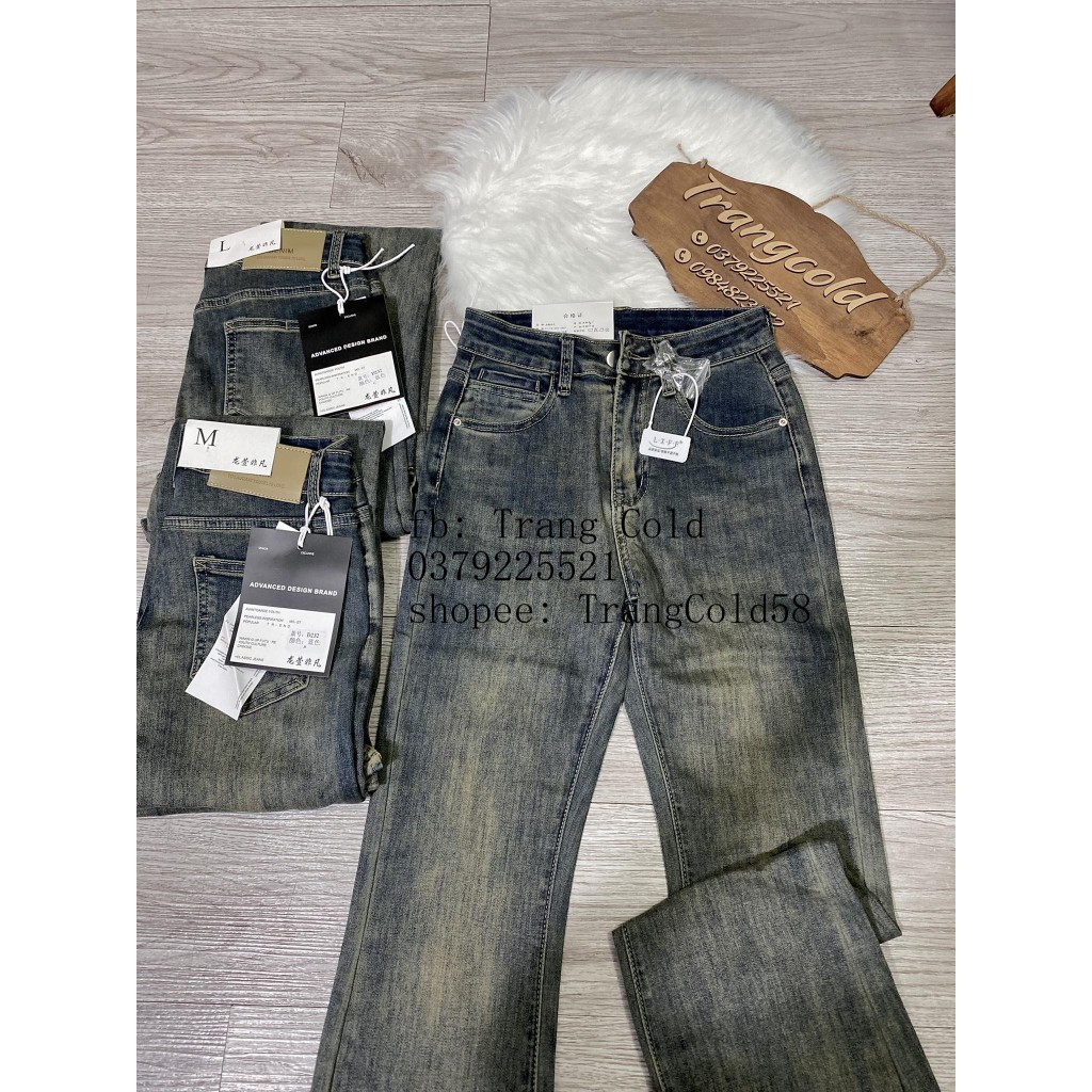 Quần jeans loe dài xẻ gấu hàng QC Loại 1 #232