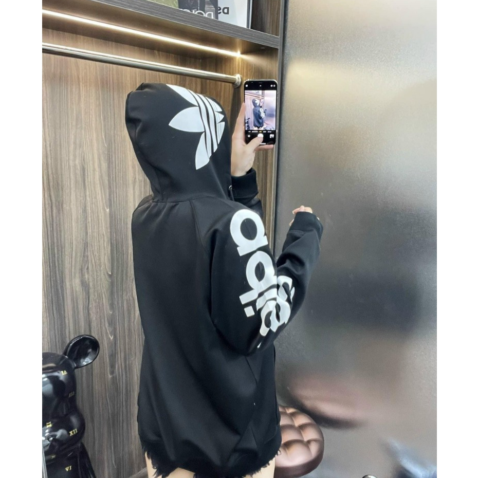 Áo Khoác Thể Thao Adidas Chất Nỉ Dày Dặn - Áo Khoác Adidas Có Mũ Phong cách Boy Phố Hottrend