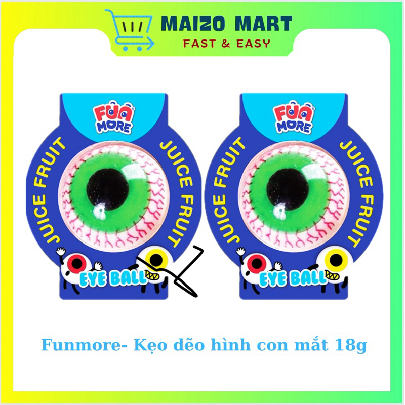 FUNMORE- KẸO DẼO HÌNH CON MẮT 18g