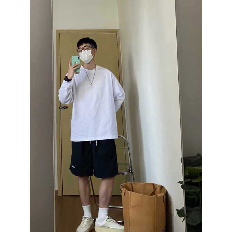 Áo thun dài tay form rộng Unisex - chất cotton 100%.