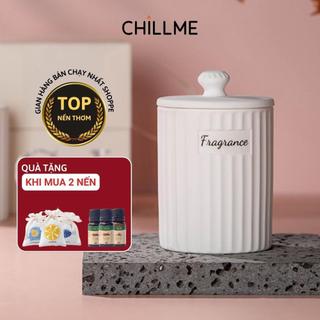 Nến thơm phòng quà tặng candle Chillme thạch cao thơm phòng ngủ decor khử mùi NTC01