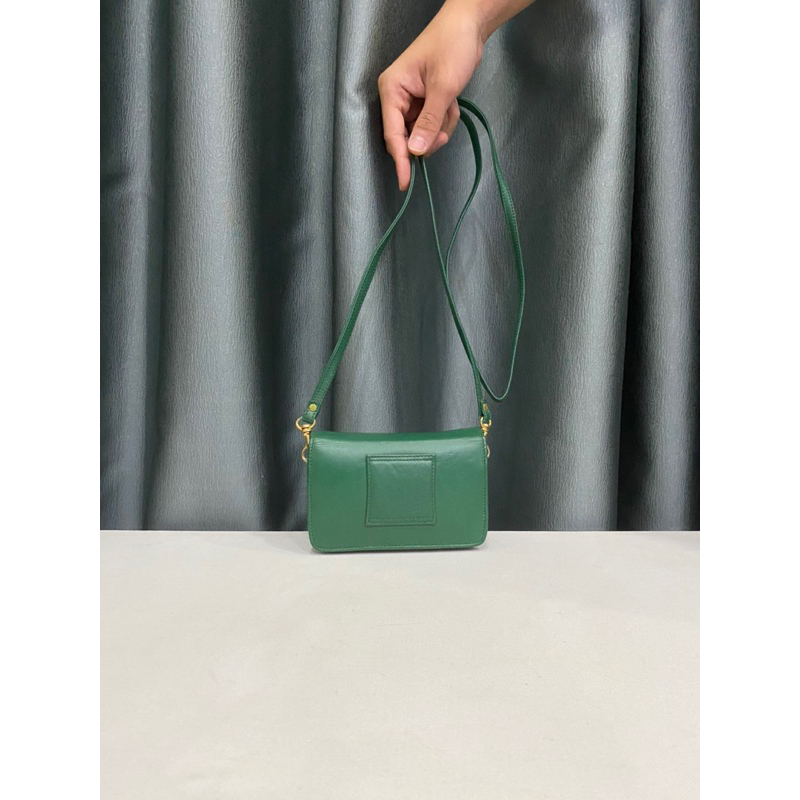 Túi si hiệu MARWELT nhập Nhật dáng mini đeo chéo da thật