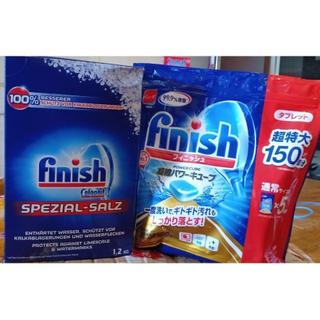 Combo Viên Rửa Bát Finish 150 Viên + Muối Làm Mềm Nước Finish 1.2kg