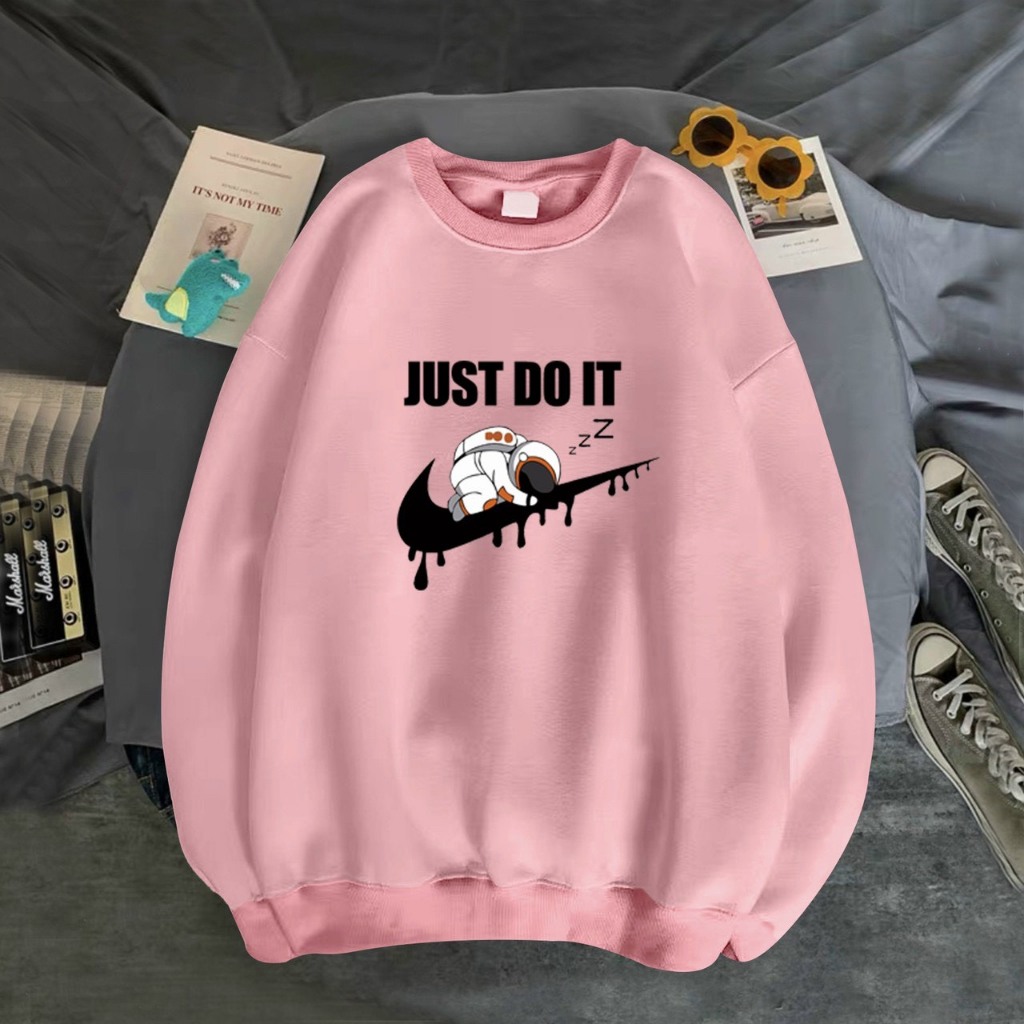 Áo sweater unisex JUST DO IT phi hành gia dễ thương