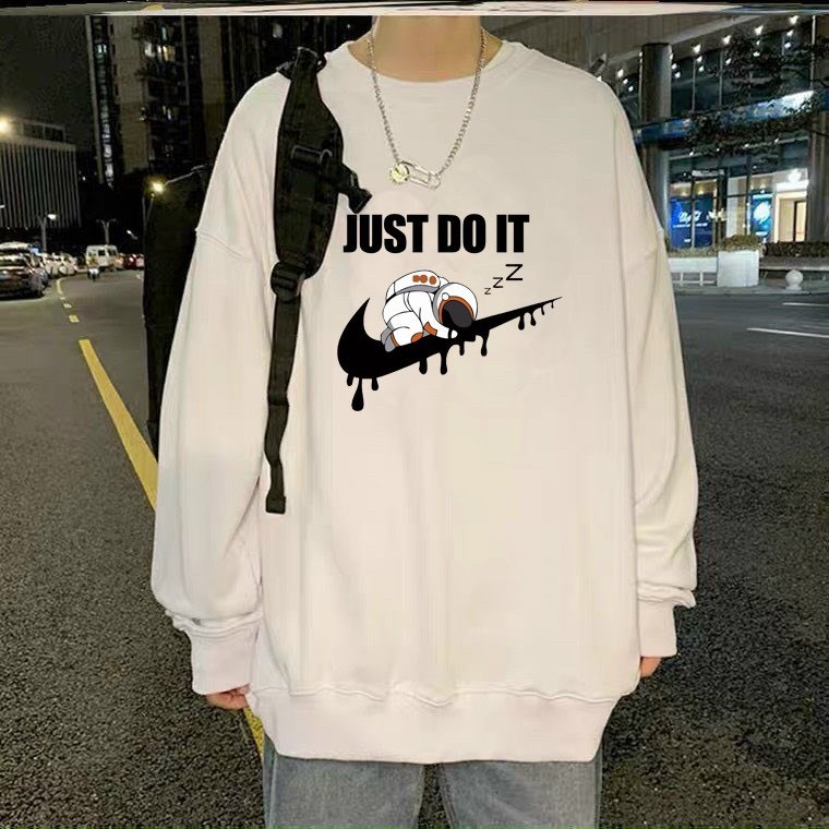 Áo sweater unisex JUST DO IT phi hành gia dễ thương