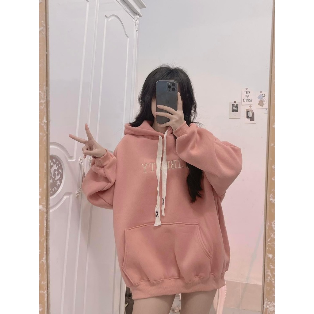 Áo Hodie Nam Nữ Li. be,  chất nỉ cotton mềm ấm, tay bồng mũ 2 lớp sịn xò, form thụng  Unisex 40-65kg