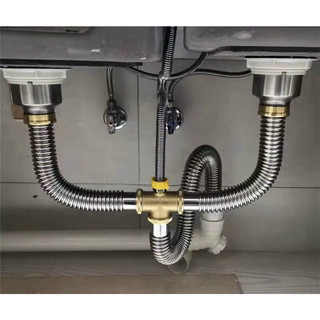 Xiphong chậu rửa bát. Thoát chậu rửa bát bằng inox lắp đặt chậu hai hố có rốn thoát 90mm hay miệng cốc thoát 110mm.