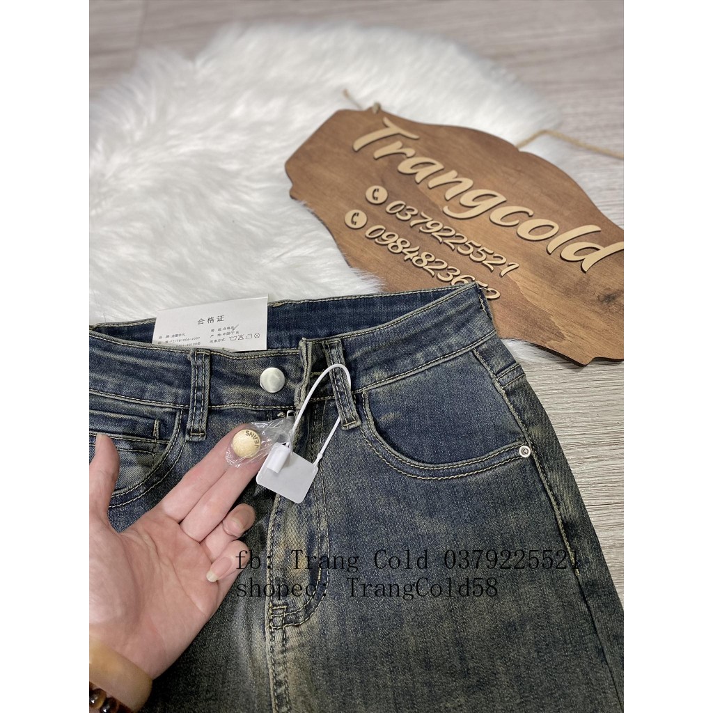 Quần jeans loe dài xẻ gấu hàng QC Loại 1 #232