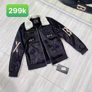 Áo Khoác Nam Da Lộn NYC - Cổ lông