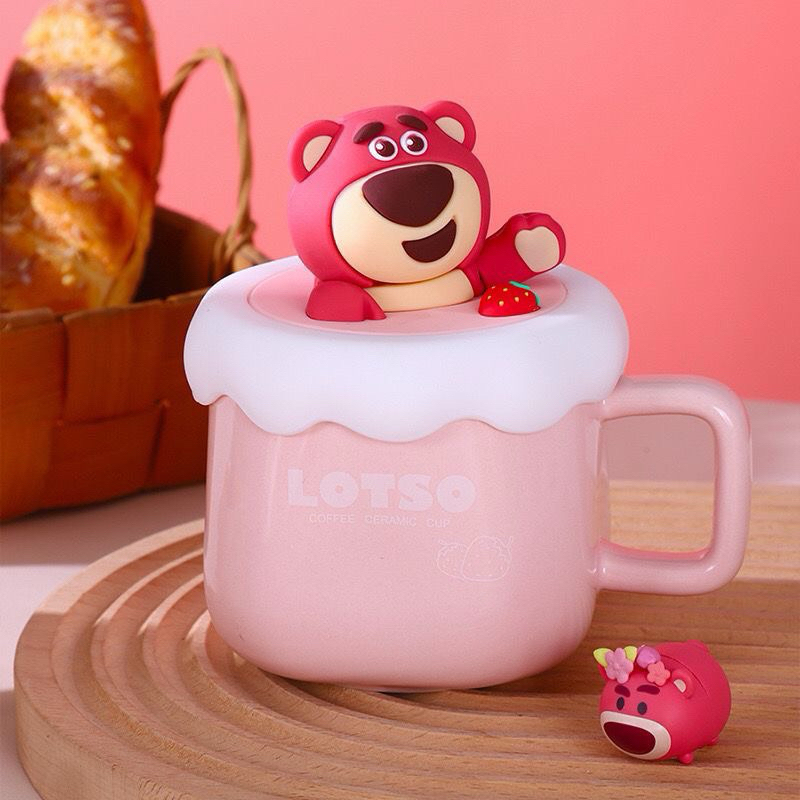 Set ly sứ Pudding hình Lotso 3D kèm thìa