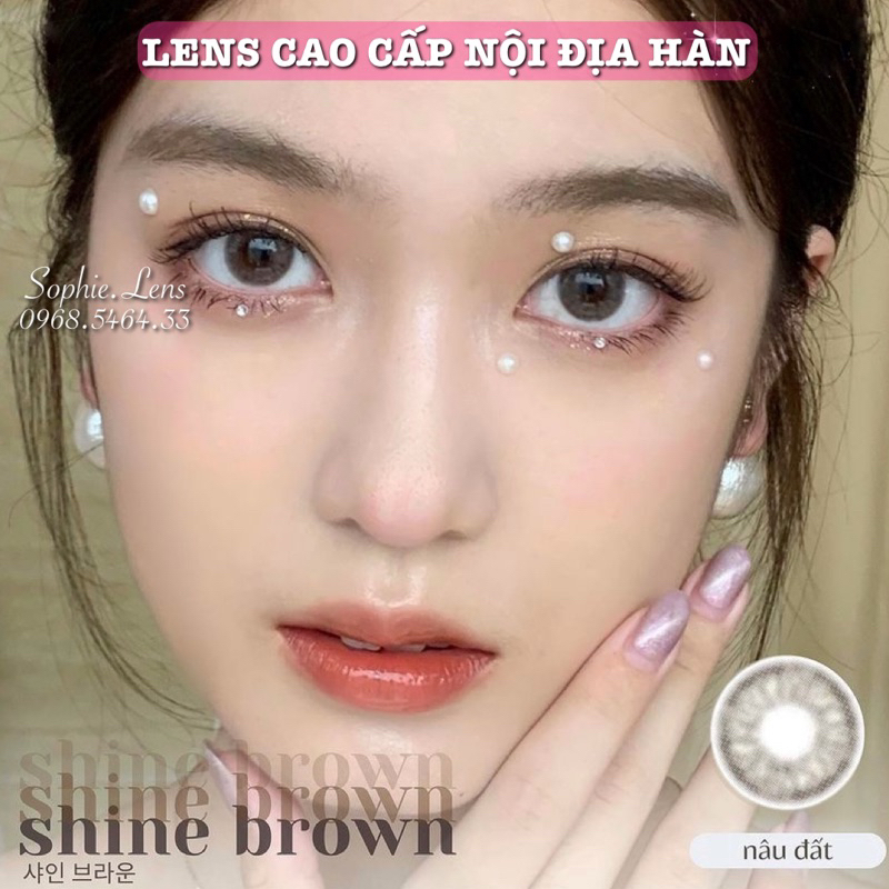 [LENS CAO CẤP] màu nâu latte full cận 0-8 độ