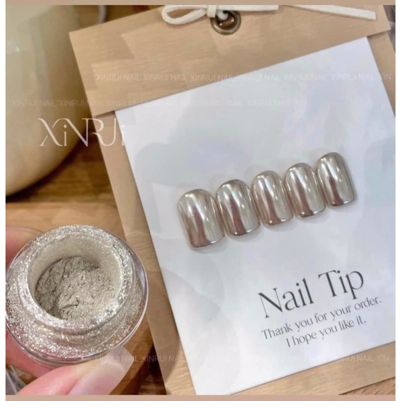Tráng Gương Bạc Nhũ Nail
