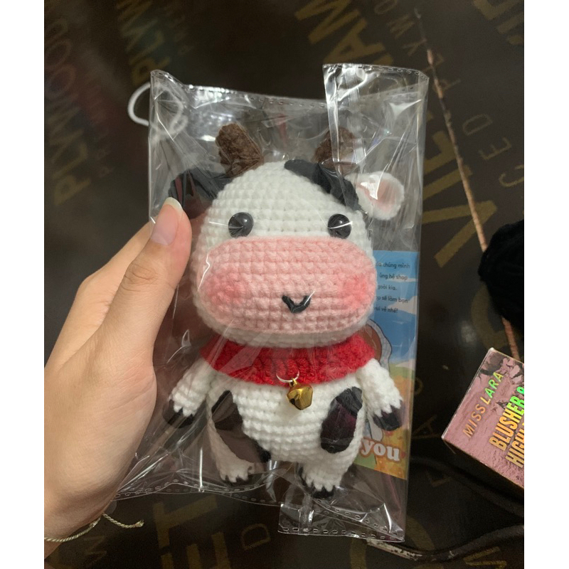 🐄  Móc khoá / Thú nhồi bông hình con bò bằng len cute