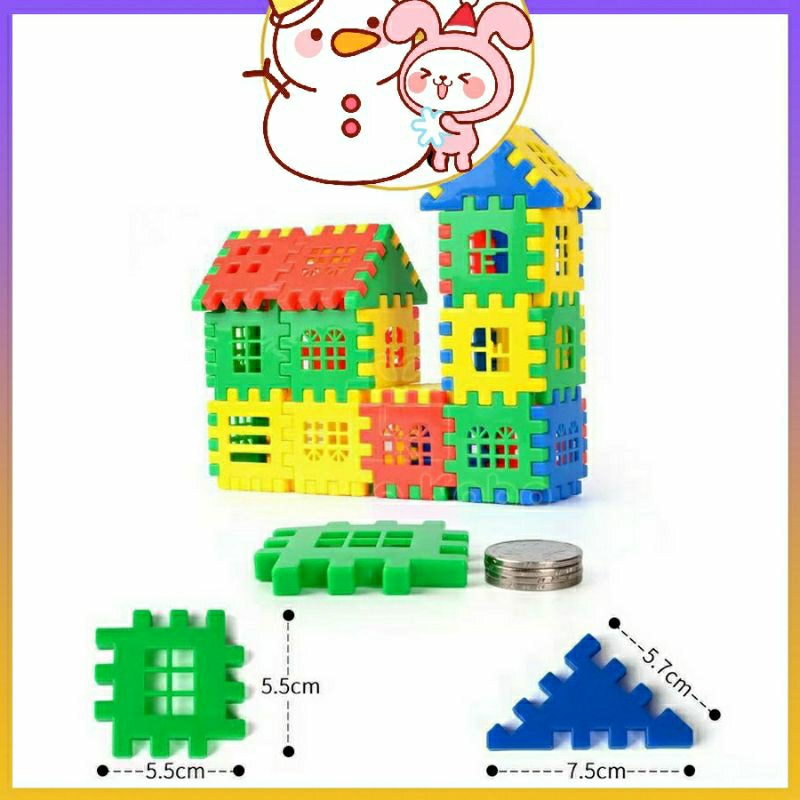《HCM》 Đồ Chơi Lắp Ráp Xây Nhà Nhựa Bộ Lắp Ghép Mô Hình Nhà Đồ Chơi Trẻ Em Sáng Tạo Cho Bé Yêu