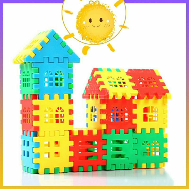 《HCM》 Đồ Chơi Lắp Ráp Xây Nhà Nhựa Bộ Lắp Ghép Mô Hình Nhà Đồ Chơi Trẻ Em Sáng Tạo Cho Bé Yêu