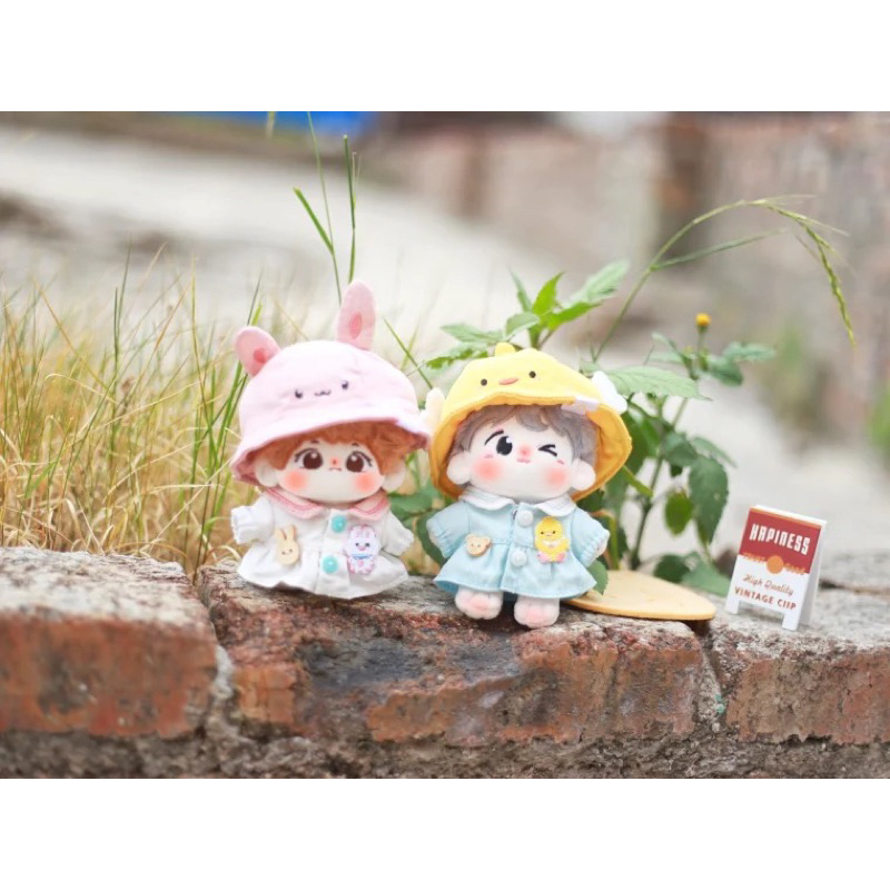 Quần áo cho búp bê bông 10cm/ outfit mẫu giáo cho doll bông