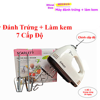 Máy đánh trứng trộn bột và làm kem có 7 cấp độ công suất lớn - Movava