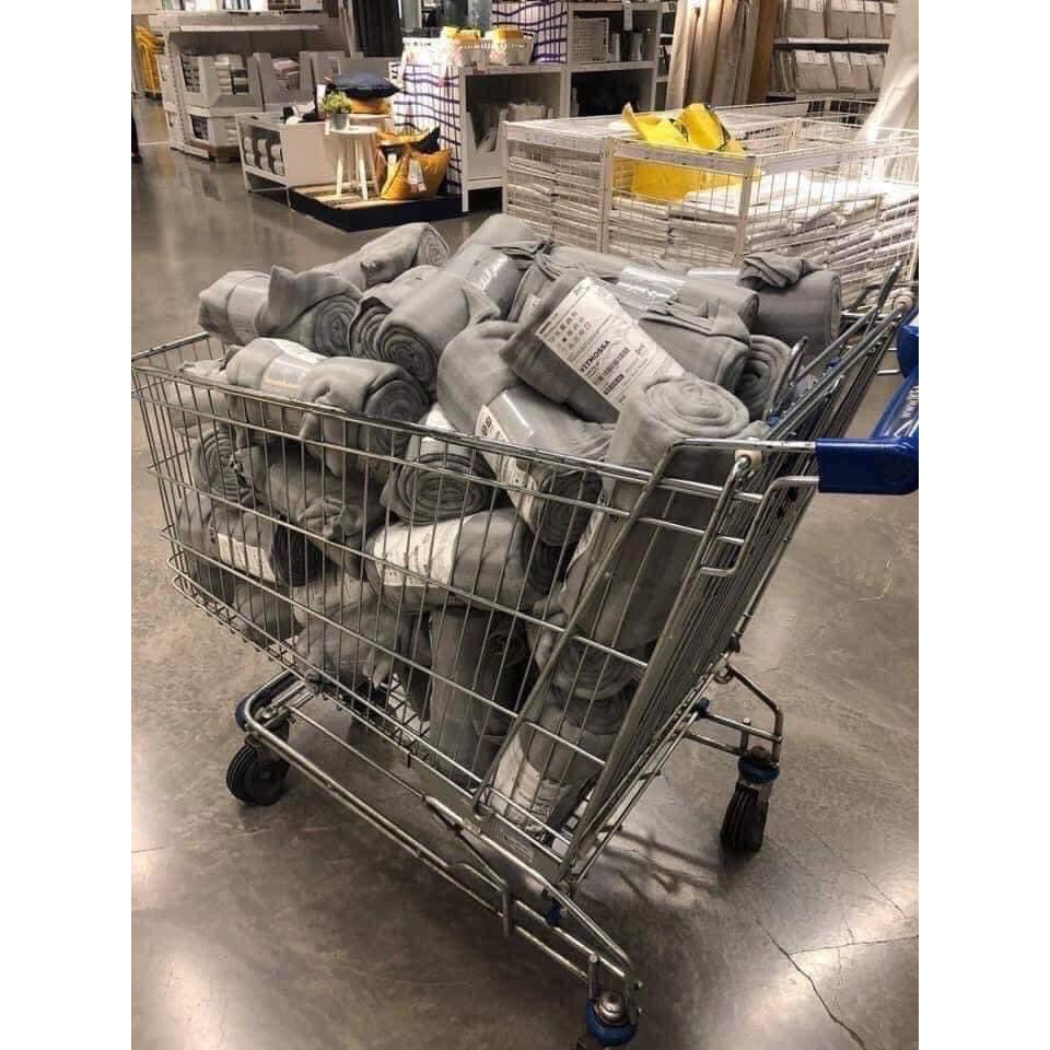 CHĂN IKEA KẺ CHÍNH HÃNG  CHẤT LIỆU MỀM MỊN DÀNH CHO SPA VĂN PHÒNG MANG ĐI DU LỊCH ĐỂ TRONG Ô TÔ NHÀ SẠCH 365