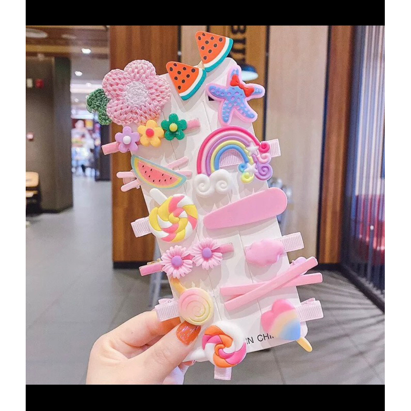 Set 14 kẹp tóc hình cute cho bé yêu