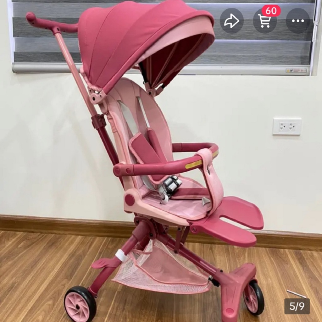 Xe đẩy KRANKI F3 CAO CẤP- 2 chiều 3 tư thế - gấp siêu gọn- mang lên máy bay -Kho Sỉ Hòa Đỗ