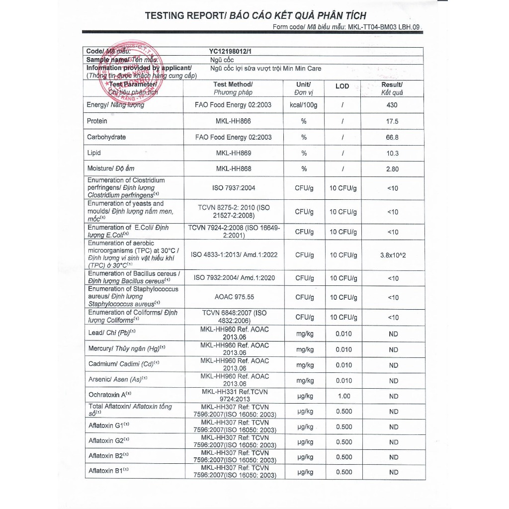 Ngũ cốc lợi sữa 38 loại hạt Min Min care