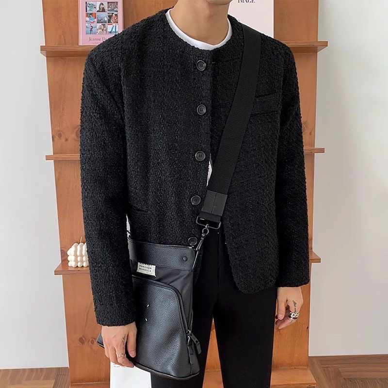 TWEED JACKET IN BLACK - Áo khoác dạ nam nữ thu đông 2023