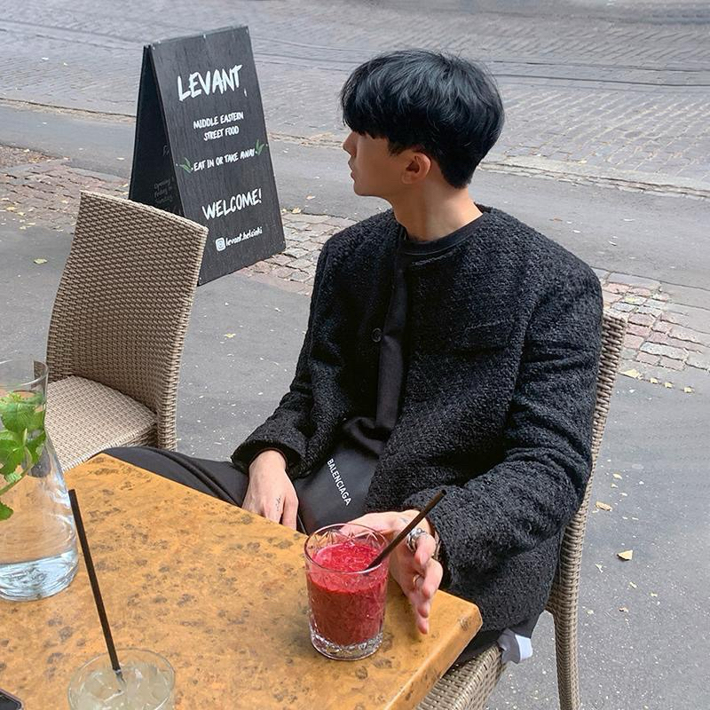 TWEED JACKET IN BLACK - Áo khoác dạ nam nữ thu đông 2023