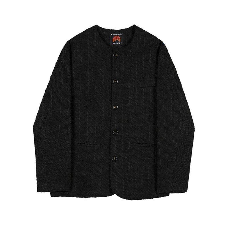 TWEED JACKET IN BLACK - Áo khoác dạ nam nữ thu đông 2023