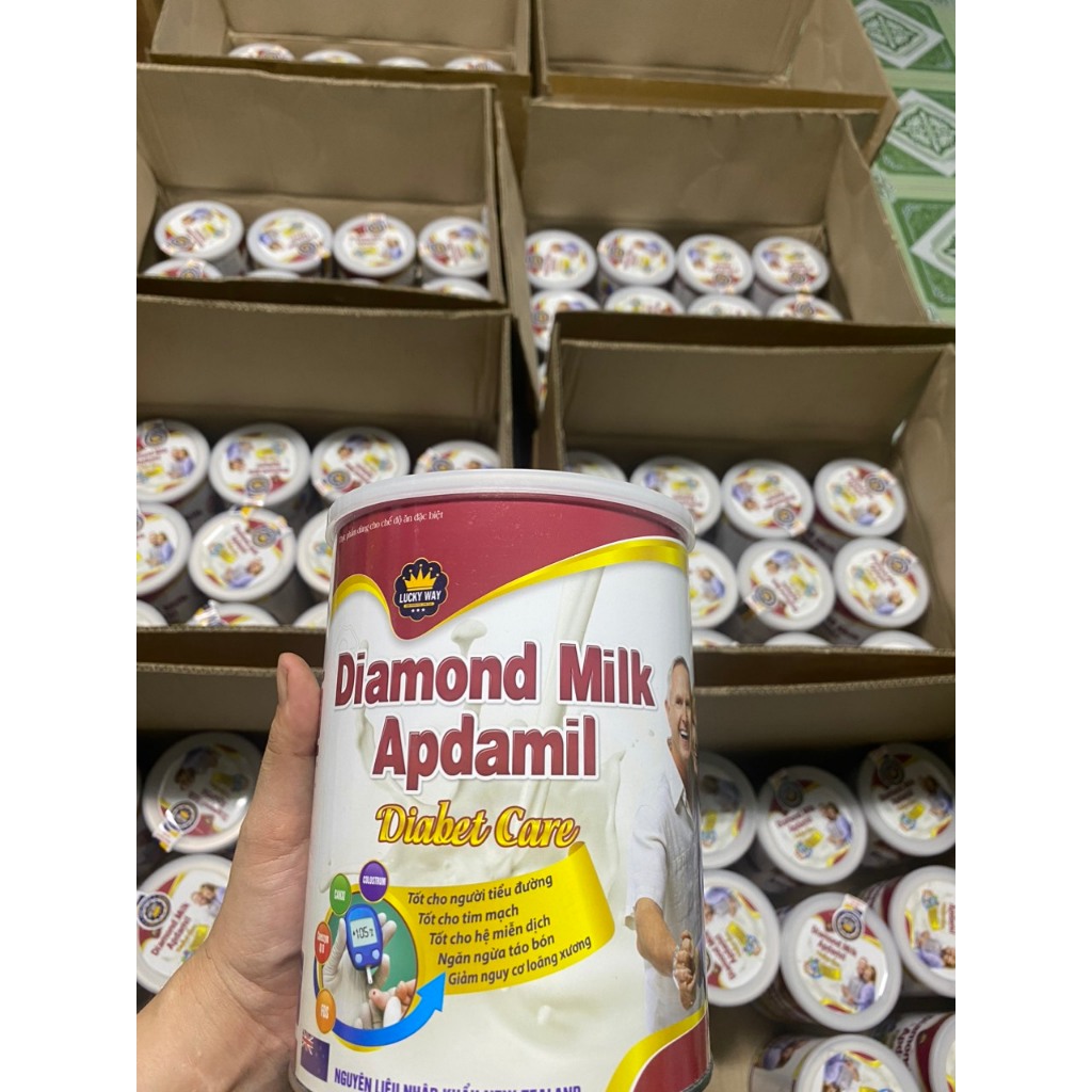 Sữa Diamond Milk apdamil hổ trợ đường huyết -dành cho người tiểu đường 900g