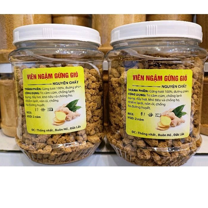 Viên ngậm gừng gió hộp 500gr/700gr