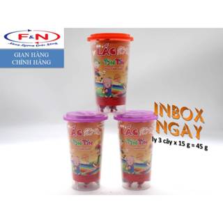 Xúc Xích Heo Tin Tin Hầm Nấm Lắc Chấm Phô Mai Ly 15g x 3cây