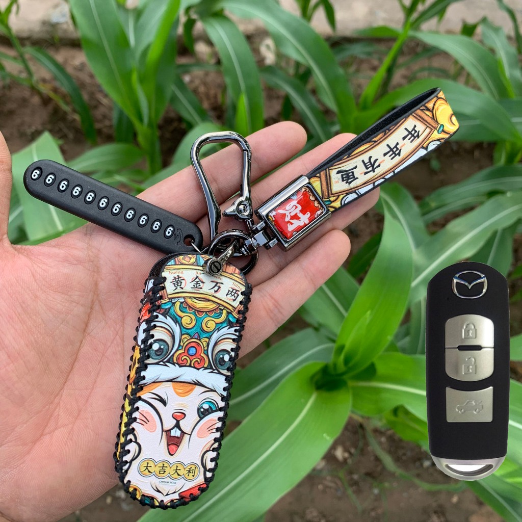 Bao Da Chìa Khóa Mazda Cx5, Mazda 3, Mazda 2, Mazda Cx8, Mazda 6, Phong Cách Cá Tính Tài Lộc