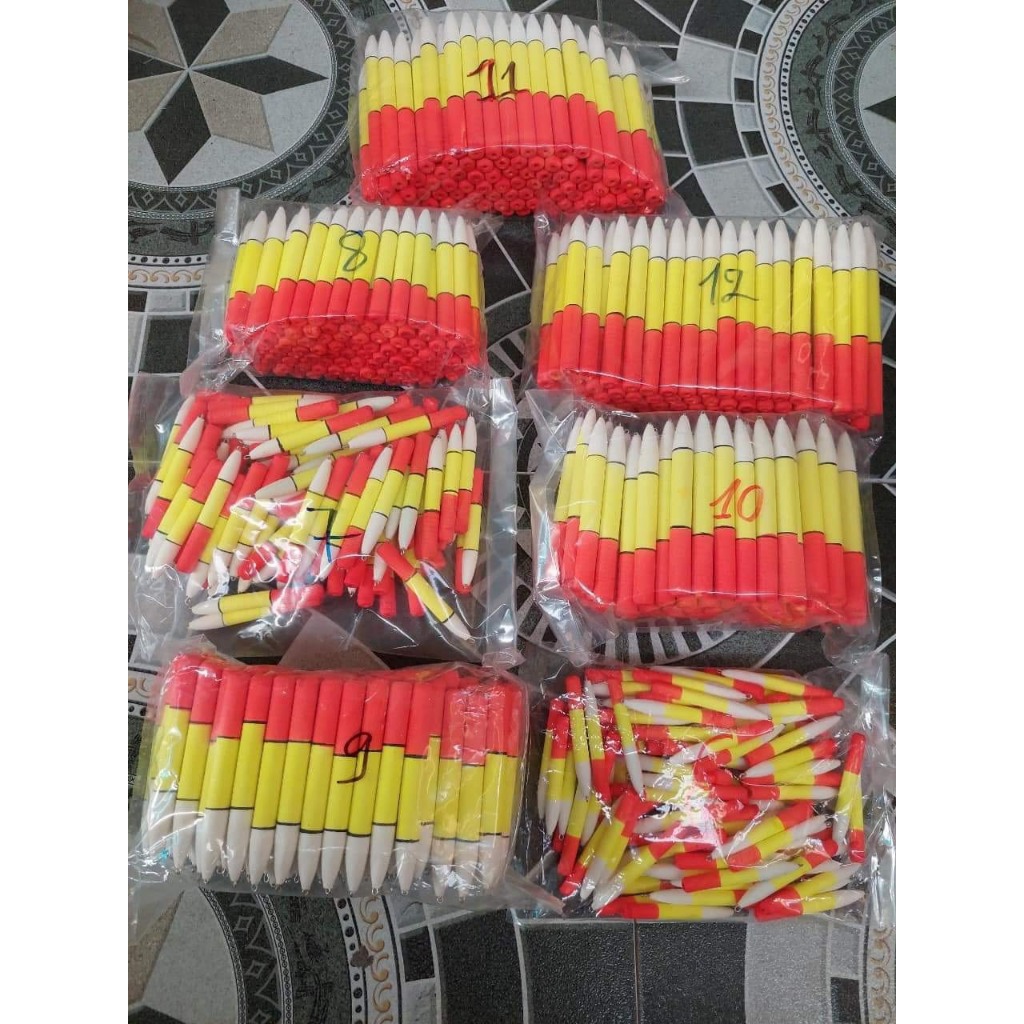 (RẺ)Phao mút câu cá đủ size_Combo 20 phao