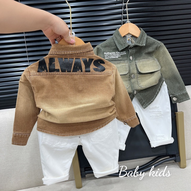 Sét bộ sơ mi cho bé trai